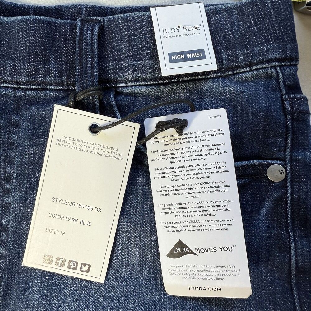 Judy Blue Pull On Shorts Medium Dolphin Hem Elastic High Waist Stretch JB150199 - Picture 9 of 13